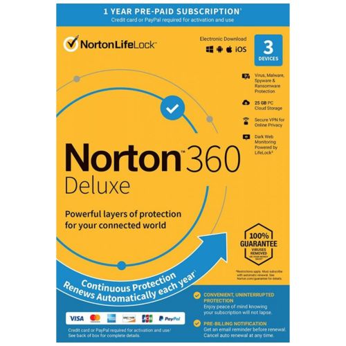 Norton Antivirus 360 3-enheter 1 år